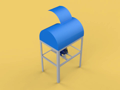 COCONUT SHELL PEELING REMOVAL MACHINE DEHUSKER TOOL EXTRACTOR 3D Model