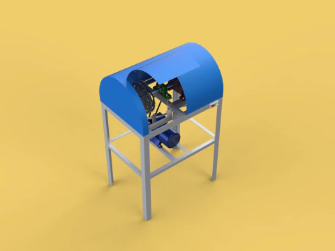 COCONUT SHELL PEELING REMOVAL MACHINE DEHUSKER TOOL EXTRACTOR 3D Model