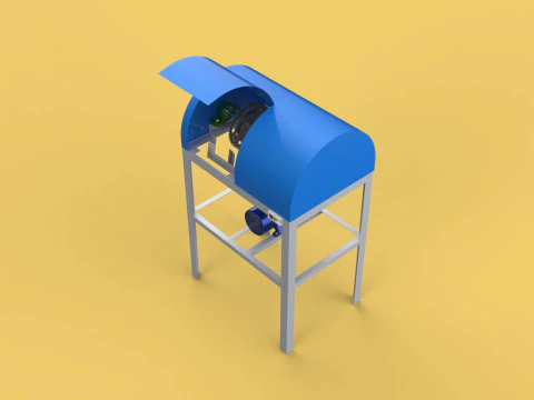 COCONUT SHELL PEELING REMOVAL MACHINE DEHUSKER TOOL EXTRACTOR 3D Model