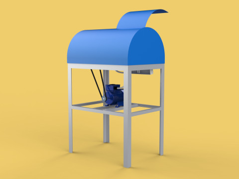 COCONUT SHELL PEELING REMOVAL MACHINE DEHUSKER TOOL EXTRACTOR Model 3D