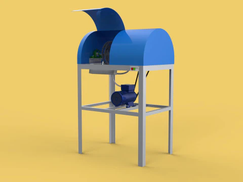 COCONUT SHELL PEELING REMOVAL MACHINE DEHUSKER TOOL EXTRACTOR 3D Model