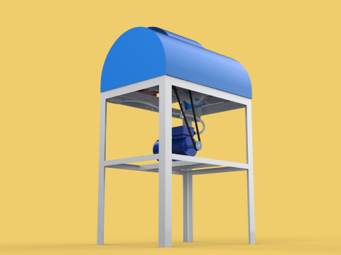 COCONUT SHELL PEELING REMOVAL MACHINE DEHUSKER TOOL EXTRACTOR Model 3D