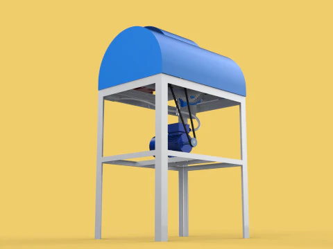 COCONUT SHELL PEELING REMOVAL MACHINE DEHUSKER TOOL EXTRACTOR 3D Model