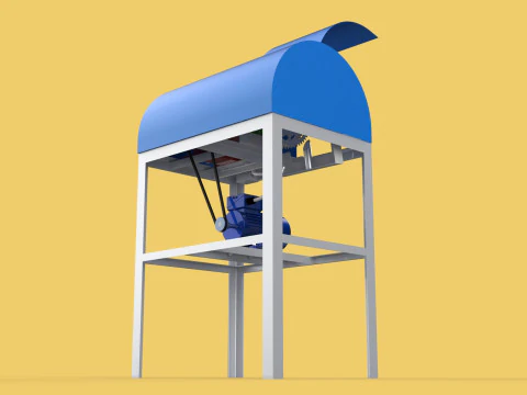 COCONUT SHELL PEELING REMOVAL MACHINE DEHUSKER TOOL EXTRACTOR 3D Model