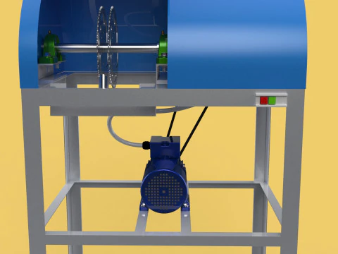 COCONUT SHELL PEELING REMOVAL MACHINE DEHUSKER TOOL EXTRACTOR 3D Model
