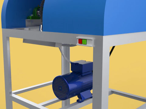 COCONUT SHELL PEELING REMOVAL MACHINE DEHUSKER TOOL EXTRACTOR 3D Model