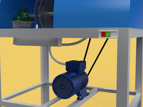 COCONUT SHELL PEELING REMOVAL MACHINE DEHUSKER TOOL EXTRACTOR 3D Model