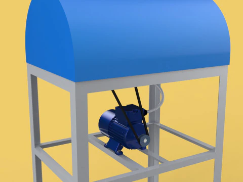 COCONUT SHELL PEELING REMOVAL MACHINE DEHUSKER TOOL EXTRACTOR 3D Model