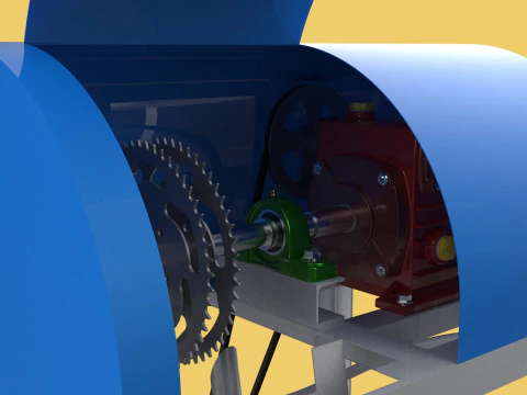 COCONUT SHELL PEELING REMOVAL MACHINE DEHUSKER TOOL EXTRACTOR 3D Model
