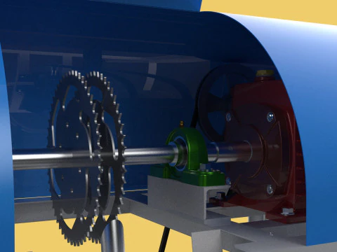 COCONUT SHELL PEELING REMOVAL MACHINE DEHUSKER TOOL EXTRACTOR 3D Model