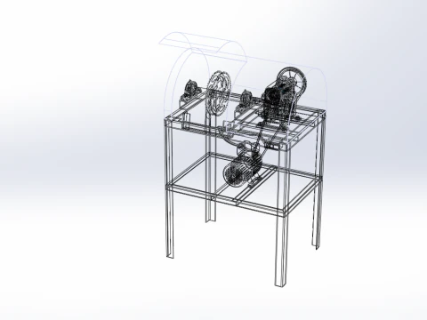 COCONUT SHELL PEELING REMOVAL MACHINE DEHUSKER TOOL EXTRACTOR 3D Model