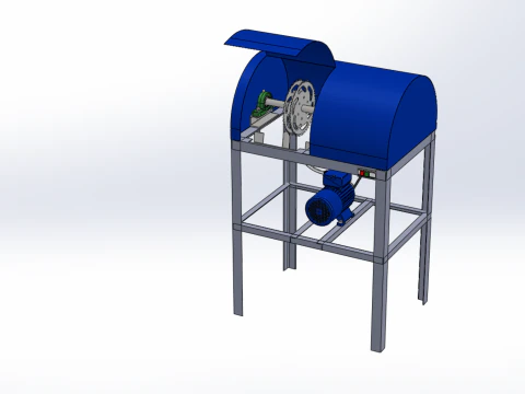 COCONUT SHELL PEELING REMOVAL MACHINE DEHUSKER TOOL EXTRACTOR 3D Model