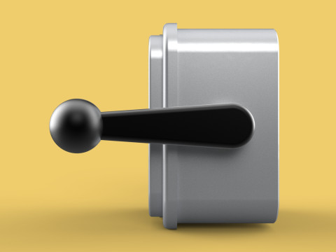 CAM STARTER HANDLE LEVER COS CHANGE OVER SWITCH OHM TOGGLE KNOB 3D Model