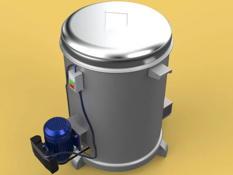 SPINNER MACHINE OLIE AFVOER AFVOER FILTER VOEDSEL CENTRIFUGAAL DROGER 3D Model