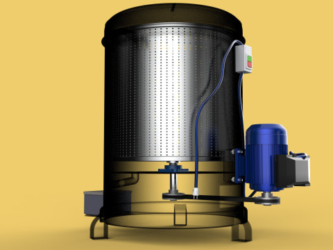 SPINNER MACHINE OIL DRAIN DRAINER FILTER FOOD CENTRIFUGAL DRYER 3D-Modell