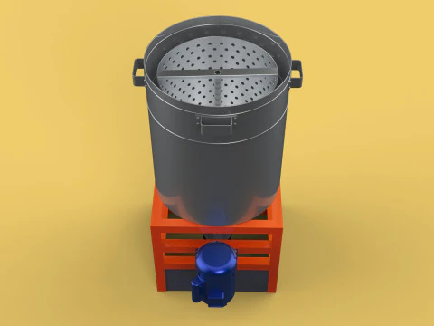 SPINNER DRAIN MACHINE OIL DRAINER FILTER FOOD CENTRIFUGAL DRYER 3D Model