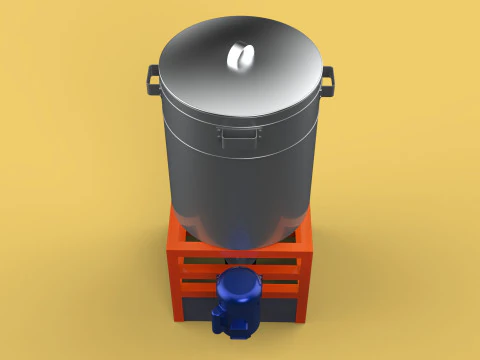 SPINNER DRAIN MACHINE OIL DRAINER FILTER FOOD CENTRIFUGAL DRYER 3D Model