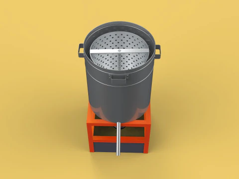 SPINNER DRAIN MACHINE OIL DRAINER FILTER FOOD CENTRIFUGAL DRYER 3D Model