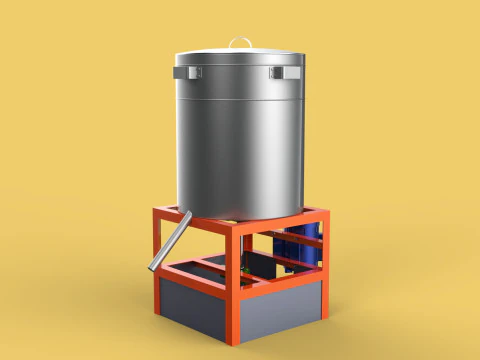 SPINNER DRAIN MACHINE OIL DRAINER FILTER FOOD CENTRIFUGAL DRYER 3D Model