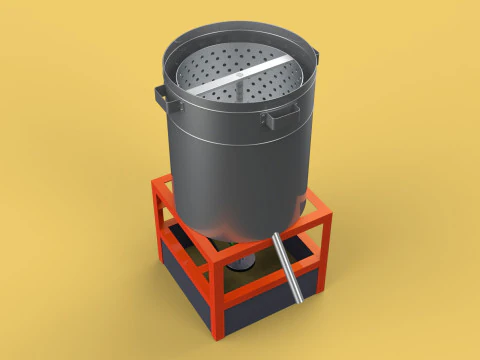 SPINNER DRAIN MACHINE OIL DRAINER FILTER FOOD CENTRIFUGAL DRYER 3D Model