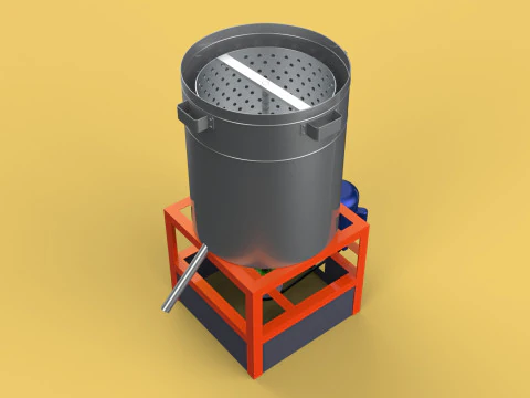 SPINNER DRAIN MACHINE OIL DRAINER FILTER FOOD CENTRIFUGAL DRYER 3D Model