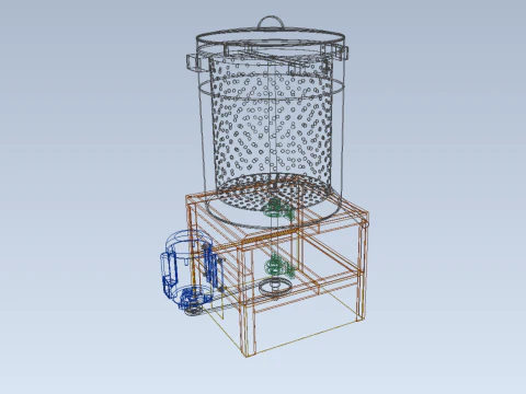 SPINNER DRAIN MACHINE OIL DRAINER FILTER FOOD CENTRIFUGAL DRYER 3D Model