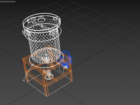 SPINNER DRAIN MACHINE OIL DRAINER FILTER FOOD CENTRIFUGAL DRYER 3D Model