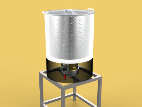 DRAINER SPINNER MACHINE OIL DRAIN FILTER FOOD CENTRIFUGAL DRYER 3D मॉडल