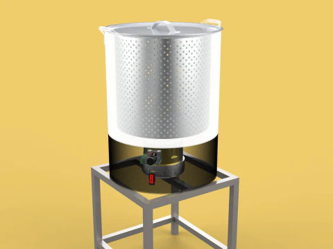 DRAINER SPINNER MACHINE OIL DRAIN FILTER FOOD CENTRIFUGAL DRYER 3D Model