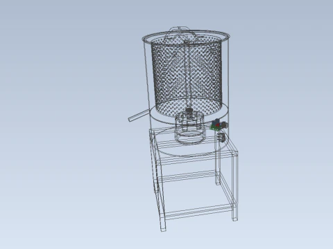 DRAINER SPINNER MACHINE OIL DRAIN FILTER FOOD CENTRIFUGAL DRYER 3D Model
