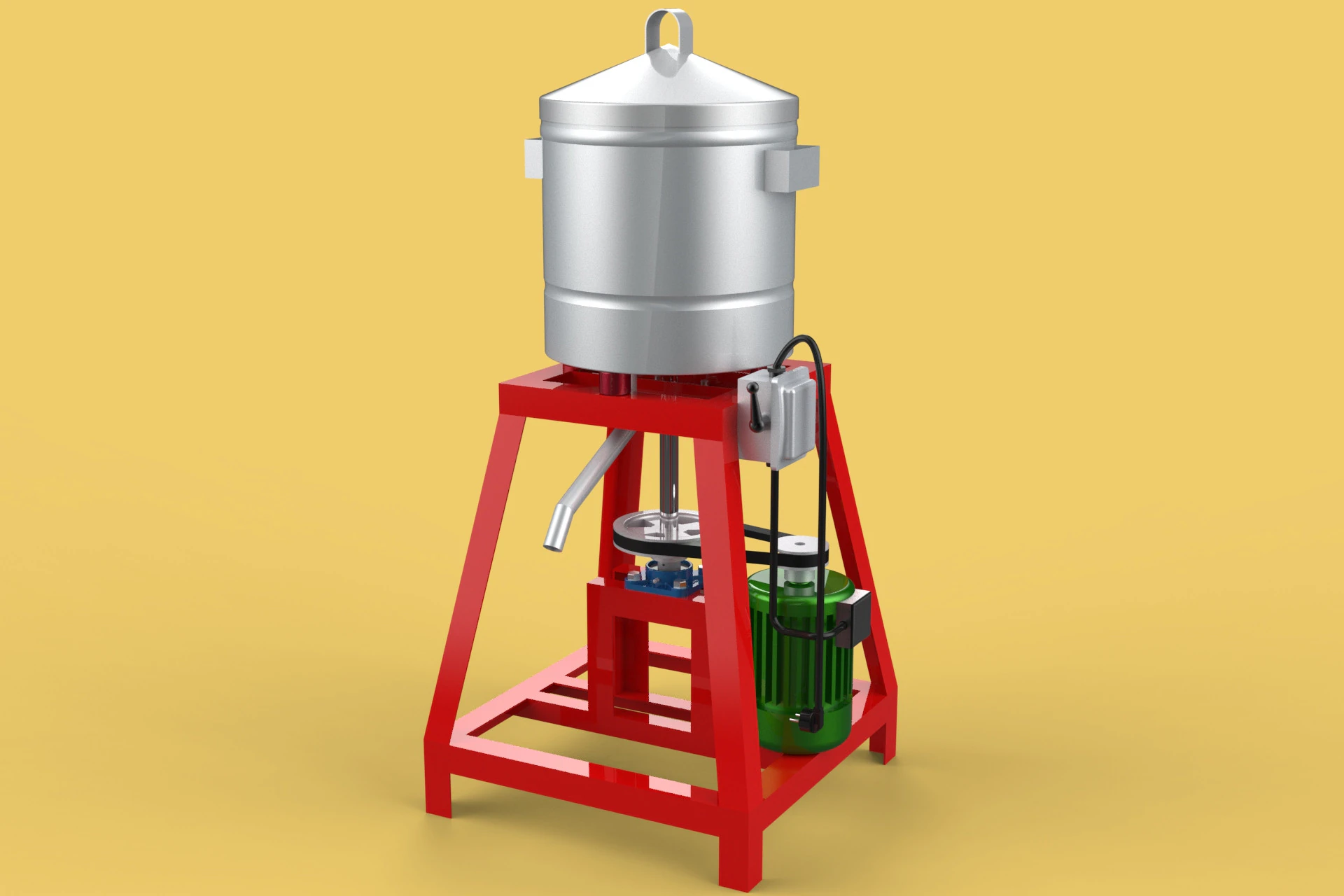 SPINNER MACHINE DEHYDRATOR DRAINER FILTER FOOD CENTRIFUGAL DRYER 3D Model .c4d .max .obj .3ds .fbx .stl .blend 