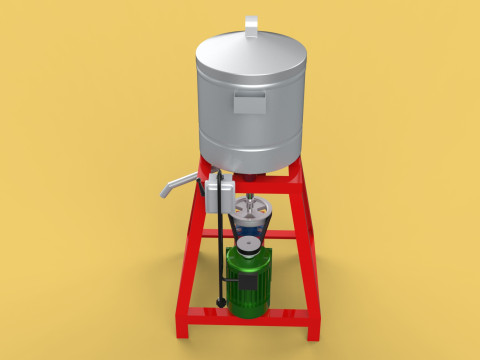 SPINNER MACHINE DEHYDRATOR DRAINER FILTER FOOD CENTRIFUGAL DRYER 3D 模型