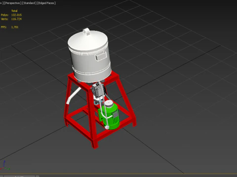 SPINNER MACHINE DEHYDRATOR DRAINER FILTER FOOD CENTRIFUGAL DRYER 3D Model