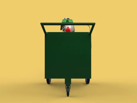 AGRICULTURE TANK GARDEN PRESSURE SPRAYER TROLLEY WASHING CART 3D Model