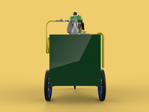 AGRICULTURE TANK GARDEN PRESSURE SPRAYER TROLLEY WASHING CART Modello 3D