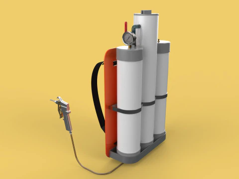 MULTIPURPOSE SPRAYER AIR COMPRESSOR KNAPSACK BACKPACK PORTABLE 3D Model