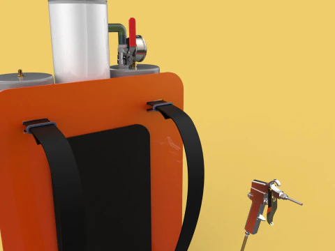 MULTIPURPOSE SPRAYER AIR COMPRESSOR KNAPSACK BACKPACK PORTABLE 3D Model