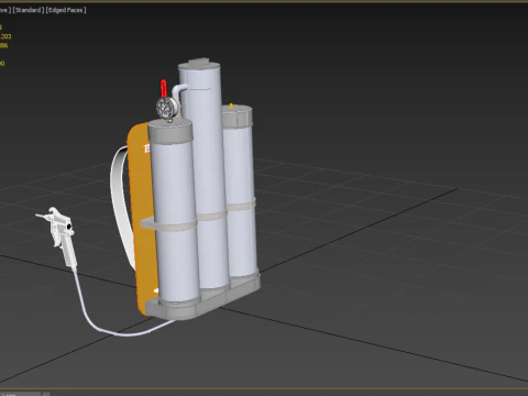 MULTIPURPOSE SPRAYER AIR COMPRESSOR KNAPSACK BACKPACK PORTABLE 3D Model