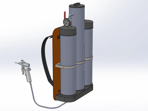 MULTIPURPOSE SPRAYER AIR COMPRESSOR KNAPSACK BACKPACK PORTABLE 3D Model