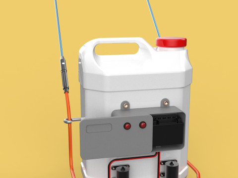 DIY ELECTRIC SPRAYER KNAPSACK JERRYCAN TANK PUMP BATTERY POWERED 3D 모델