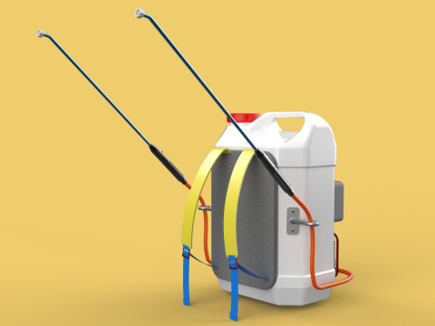 DIY ELECTRIC SPRAYER KNAPSACK JERRYCAN TANK PUMP BATTERY POWERED 3D 모델