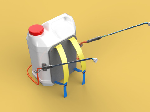 DIY ELECTRIC SPRAYER KNAPSACK JERRYCAN TANK PUMP BATTERY POWERED 3D 모델