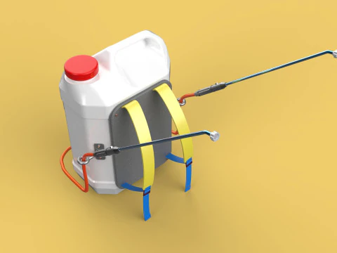 DIY ELECTRIC SPRAYER KNAPSACK JERRYCAN TANK PUMP BATTERY POWERED 3D Model