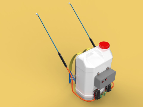 DIY ELECTRIC SPRAYER KNAPSACK JERRYCAN TANK PUMP BATTERY POWERED 3D 모델
