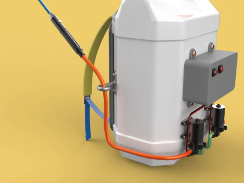 DIY ELECTRIC SPRAYER KNAPSACK JERRYCAN TANK PUMP BATTERY POWERED 3D Model