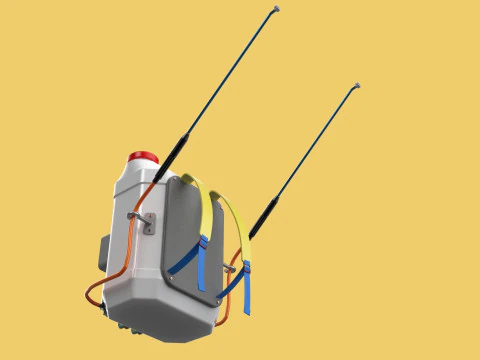 DIY ELECTRIC SPRAYER KNAPSACK JERRYCAN TANK PUMP BATTERY POWERED 3D Model