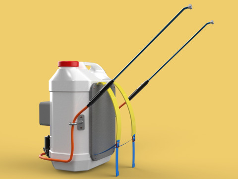 DIY ELECTRIC SPRAYER KNAPSACK JERRYCAN TANK PUMP BATTERY POWERED 3D 모델