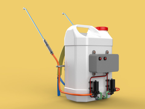 DIY ELECTRIC SPRAYER KNAPSACK JERRYCAN TANK PUMP BATTERY POWERED 3D 모델
