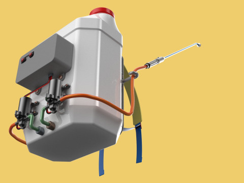 DIY ELECTRIC SPRAYER KNAPSACK JERRYCAN TANK PUMP BATTERY POWERED 3D 모델