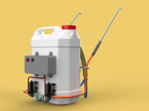 DIY ELECTRIC SPRAYER KNAPSACK JERRYCAN TANK PUMP BATTERY POWERED 3D 모델